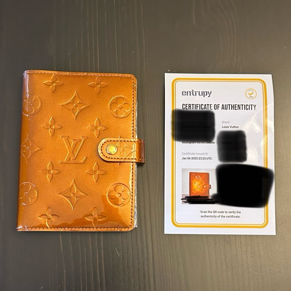 Louis Vuitton Vernis BRONZE agenda pm EUC with COA - Picture 13 of 14